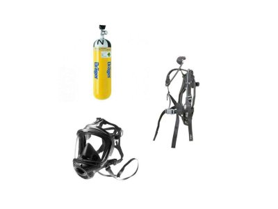 Drager Pas Lite Sırtlık, Çelik Tüp ve Fps 7000 Maskeli Solunum Seti