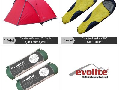 Evolite 2 Kişilik Excamp Kamp Seti