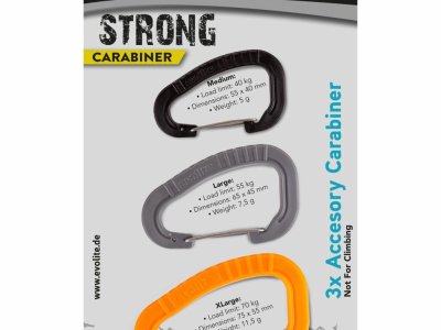 Evolite Strong 3’lü Karabina Seti – Turuncu/Gri/Siyah